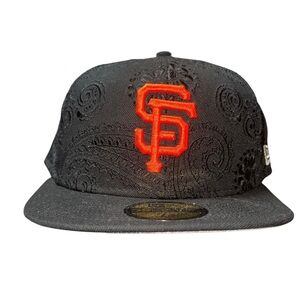 San Francisco Giants Paisley Swirl New Era 59FIFTY Fitted Cap sz 7 1/4 Hat